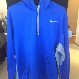 Nike Gray and Blue Therma-Fit Hoodie